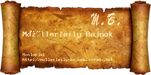 Müllerleily Bajnok névjegykártya